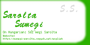 sarolta sumegi business card